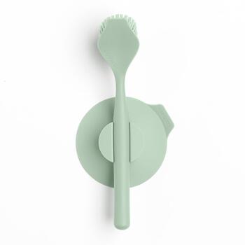 Brabantia 215780 щетка для посуды с держателем, 23.6x5.2x11.2cm, пластик, присоска (215780)