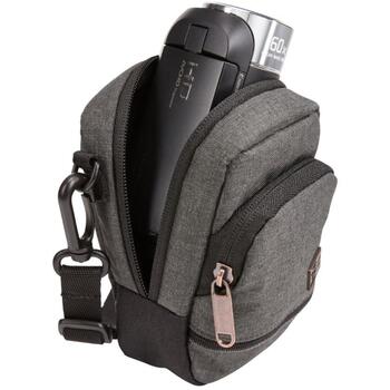Case Logic Era CECS101 OBSIDIAN, kompakta kameras soma, 109g, 10.9x6.6x19.1cm, melange audums, melna, noņemama plecu siksna (3205278)