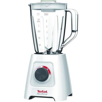 Tefal Блендер Blendforce II BL420131, 600 Вт, 2 л, пластиковая чаша, дробление льда, белый (BL420131)