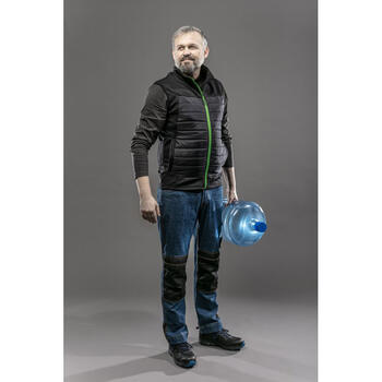 Hogert HT5K378-M hibrīda veste, M, melna, 96% poliesters, 4% elastāns, 100% poliesters, 2 kabatas, iekšējā kabata (HT5K378-M)