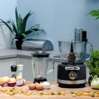Zelmer Кухонный комбайн ZFP9000B 70505446P, 2000W, 6 скоростей, 3л чаша, 1.75л блендер, пластик, стекло, автоматические режимы (70505446P)