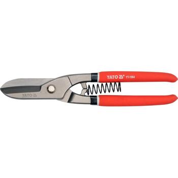 Yato metāla šķēres YT-1964, 250mm, S55C, 55-60 HRC, 60mm griezums, PVC rokturi, auksti kaltas, 1.8mm varš, 0.8mm tērauds HRC35 (YT-1964)