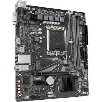 Gigabyte Mātesplate H610M H V3 DDR4, atbalsta Intel Core 14. paaudzes CPU, 4+1+1 hibrīda VRM, 2 DIMM, 1xPCIe 3.0 M.2, GbE LAN (H610M H V3 DDR4)