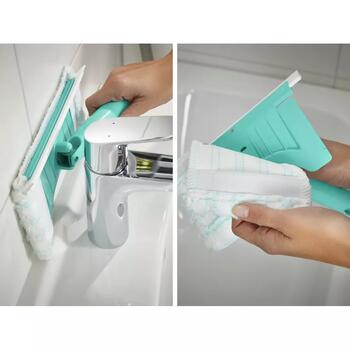 Leifheit Bath Cleaner micro duo 1041701, flīžu un vannas istabas birste, 18cm, maināma galva (1041701)