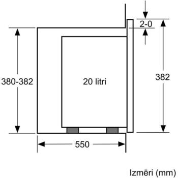 Bosch СВЧ-печь BFL520MB0, 20 л, 800 Вт, черный, 5 уровней мощности, нержавеющая сталь внутри (BFL520MB0)