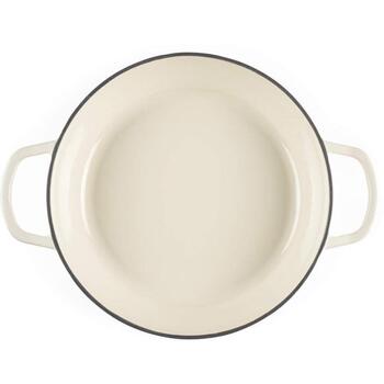 Salter кастрюля BW13772C, 2.8L, 30.6cm, чугун, кремовый, с крышкой, совместима со всеми плитами (BW13772C)