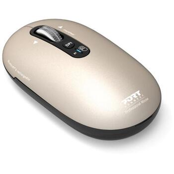 Port Connect PURE MAC 910504, bezvadu optiskā pele, Bluetooth, 1000/1600/2400/3200 DPI, 5 pogas, iebūvēts akumulators (910504)