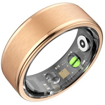 Manta Умное кольцо SR01GD-62, 62mm, золотое, IP68, частота сердечных сокращений, уровень кислорода, уровень стресса, счетчик шагов (SR01GD-62)