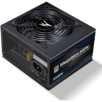 Zalman MegaMax 600W V2 ZM600-TXII, 600W, 200-240V, 50-60Hz, 5A, активный PFC, 20+4 pin ATX, черный (ZM600-TXII)