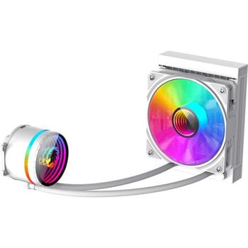 Gamemax procesora šķidruma dzesētājs ICEBURG 120 WT, 62.82 cfm, 800-2000 rpm, TDP līdz 180W, ARGB LED apgaismojums (ICEBURG 120 WT)