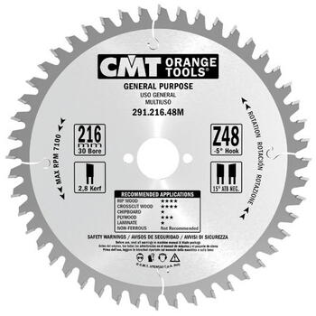 CMT Zāģripa kokam 291.235.36M, 235mm, 30mm, 36 zobi, 2,8mm, 1,8mm, 15°, 15° ATB, mīkstais/cietais koks, saplāksnis (291.235.36M)