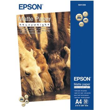 Epson Матовая Бумага Тяжелая, C13S041256, 167 г/м², A4, 50 листов, матовая поверхность, тяжелая (C13S041256)