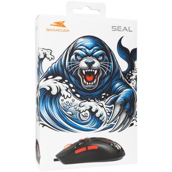 Baracuda Spēļu pele SEAL-B BGM-091, 12800 DPI, 7 pogas, RGB apgaismojums, 1.8m kabelis, USB 2.0 (SEAL-B)