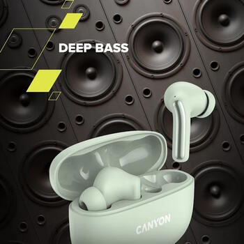 Беспроводные TWS наушники с Bluetooth соединением OnGo 9 Фиолетовые CNS-TWS9P CANYON (CNS-TWS9P)