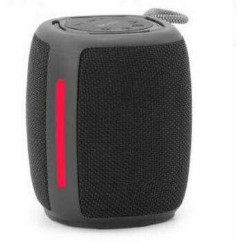Gembird Портативная колонка SPK-BT-LED-03-BK, 1xUSB-C, Bluetooth, компактный портативный дизайн с RGB LED подсветкой (SPK-BT-LED-03-BK)