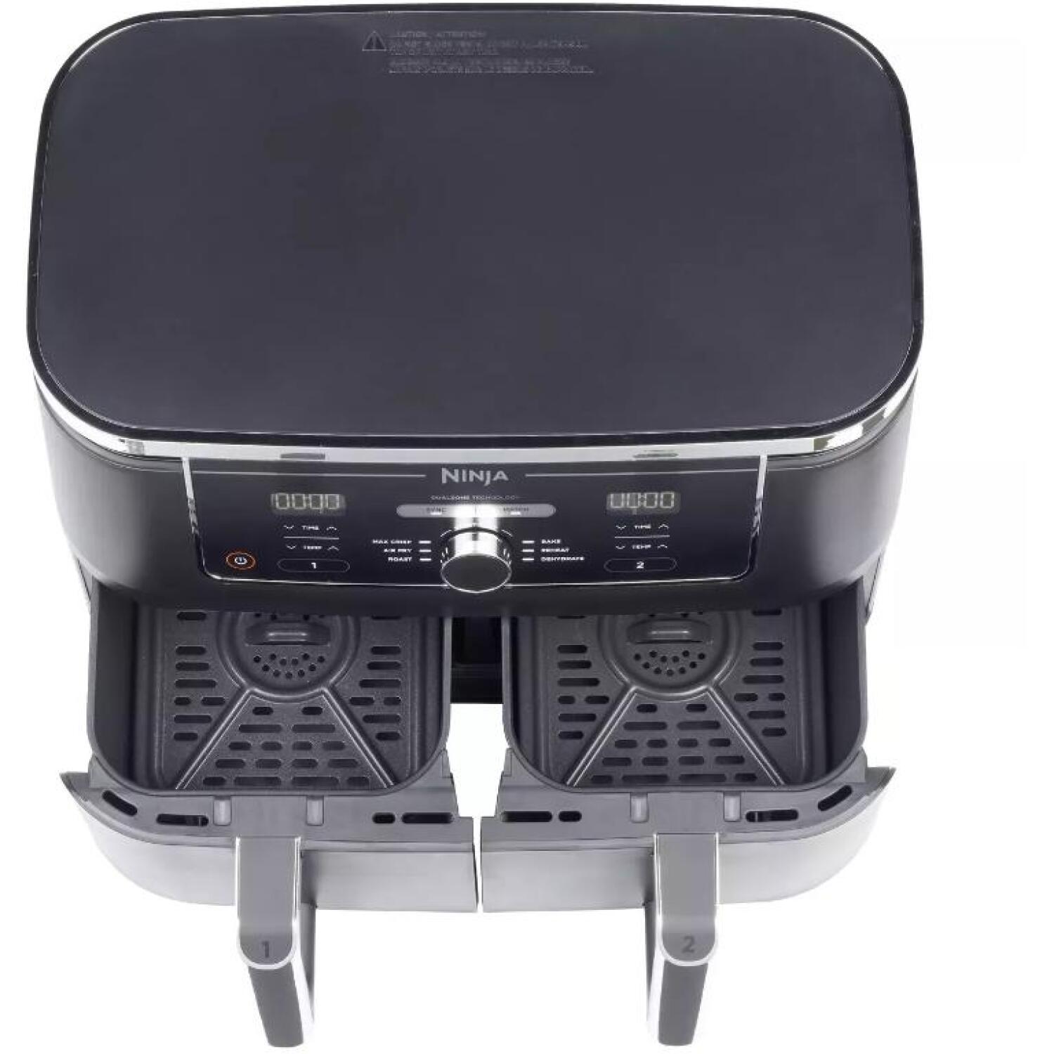Ninja aerogrils AF400EU, 2470 W, 9.5 l, 40 - 240 °C, 2 gatavošanas zonas, 6 programmas, sinhronizācija, saderība (AF400EU)