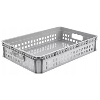 Транспортная корзина грузоподъемностью до 30кг Robert 60x40x12см 22л серая 0610883130 Keeeper (0610883130)