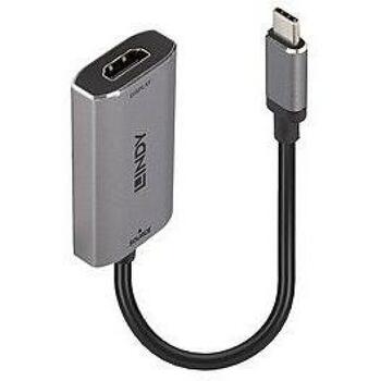 Lindy I/O преобразователь USB-C в HDMI 43327, HDMI 8K60, 1 HDMI порт, 1 USB-C порт, 0.11 м кабель (43327)