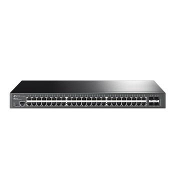 TP-Link TL-SG3452X JetStream управляемый коммутатор L2+ 48×10/100/1000 Mbps RJ45 4×10G SFP+ 1×RJ45 консоль 1×Micro-USB консоль 176 Gbps Чёрный (TL-SG3452X)