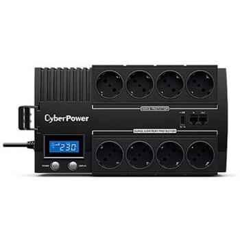 CyberPower ИБП BR700ELCD, 700ВА, 420Вт, 8 розеток, ЖК-дисплей, AVR, USB, настенное крепление (BR700ELCD)