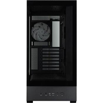 Zalman P40 DS ATX Mid Tower корпус, 4 x 120mm ARGB вентилятора, черный, 9.1-дюймовый ЖК-дисплей, 420mm GPU, 165mm CPU кулер (P40 DS BLACK)