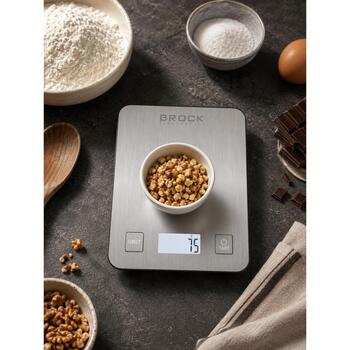 Brock SKS 1009 цифровые кухонные весы, 5кг, 1г, ЖК-дисплей, функция тары, автоотключение (SKS 1009)