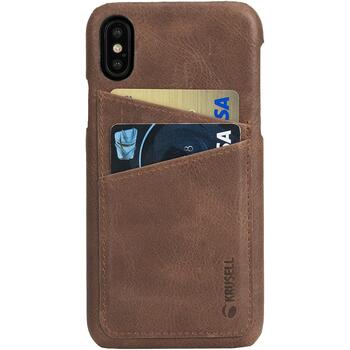 Krusell Задняя крышка 61104-4, 5.8'', коричневая, совместима с Apple iPhone XS/X, натуральная кожа (61104-4)