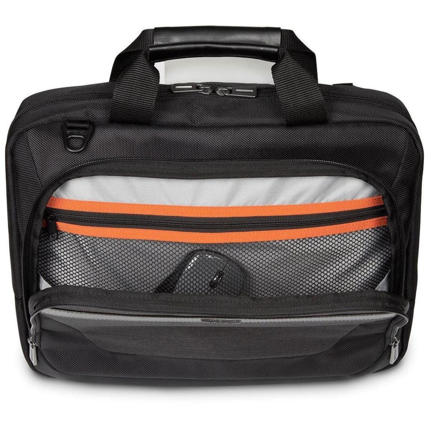 Targus Чехол для ноутбука CitySmart Slimline Topload TBT913GL, 14 дюймов, 35.6 см, черный серый, полиэстер, полипропилен, ручка (TBT913GL)