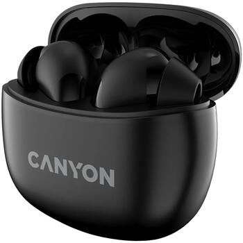 Беспроводные TWS наушники с Bluetooth соединением TWS-5 Черные CNS-TWS5B CANYON (CNS-TWS5B)
