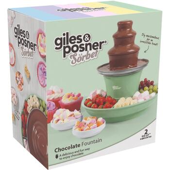 Giles & Posner Шоколадный фонтан EK6662GSGRVDE, 3 уровня, 25 Вт, 50 °C, зеленый, автоматическое отключение (EK6662GSGRVDE)