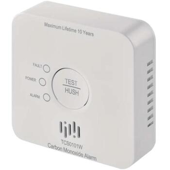 Emos CO детектор TCS0101W P56400S, 93 × 30 × 93 мм, Wi-Fi, 10 лет, 15–93 %, IP30, 2 × 1,5 V AA, Android, iOS, память тревог (P56400S)