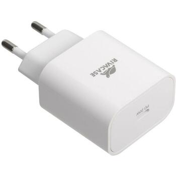Rivacase мобильное зарядное устройство PS4101 W00, 110-240V, 1м, 1xUSB Type-C, быстрая зарядка, универсальное (PS4101W00WHITE)