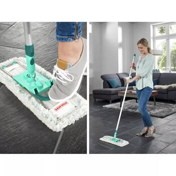 Leifheit Profi XL cotton plus 1055020, grīdas birste, 42cm, 140cm, 360° rotējoša, mazgājama 60°C (1055020)