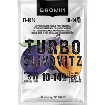 Browin Turbo slivovitz дрожжи 403155, 62 г, 25 л, 5-7 дней, высокое содержание алкоголя (403155)