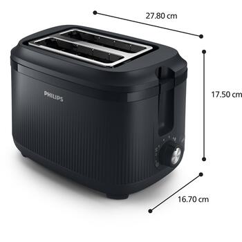 PHILIPS 3000. Sērijas tosteris, 830 W, melns (HD2511/90)