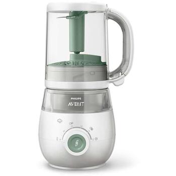 Philips Avent пароварка и блендер SCF885/01, 4-in-1, 1л, 720мл, 400Вт, 220-240В, 50-60Гц, 70см, класс 1 (SCF885/01)