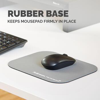 MOUSE PAD MICROBAN/SILVER 5934005 FELLOWES (5934005)