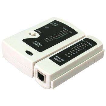 Logilink тестер кабеля WZ0010, RJ11, RJ12, RJ45, UTP, STP, светодиодный индикатор, выносной блок, батарея 9V (WZ0010)