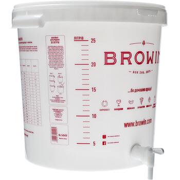 Browin Fermentācijas tvertne 30 L, 340450, 30 L, polipropilēns bez BPA, ar krānu, ar gaisa slēgvārstu (340450)