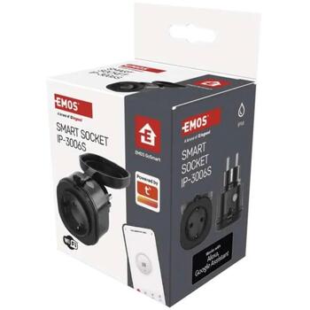 Emos умная розетка P5532, 230 V~/16 A, 3 680 W, 30 программ, IP44, Wi-Fi 802.11 b/g/n, 2,4 GHz (P5532)