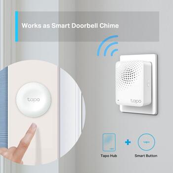 Tapo Smart IoT Hub ar zvanu, TP-Link, Tapo H100, 922 MHz, 2.4GHz Wi-Fi, 0~40°C, 72 x 62.5 x 51 mm, UL94-V0 (TAPOH100)