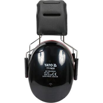 Yato ausu aizsargi YT-74630, 34 dB, EN 352-1:2020, III kategorija, ABS, putas, nerūsējošais tērauds, regulējams (YT-74630)