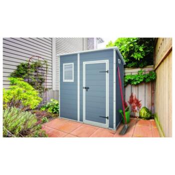 Keter Садовый сарай Manor Pent 6x4 29199514, 183,5x111x200,5см, 42кг, напольная панель, окно, вентиляция, запираемая дверь (29199514)