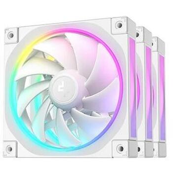 Deepcool Ventilators FL12 WH 3 IN 1 R-FL12-WHAPN3-G, 55 cfm, 32 dBA, 500-2150 rpm, 3 fāžu motors, ARGB Gen 2 (R-FL12-WHAPN3-G)