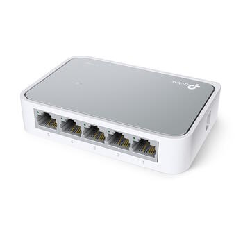 TP-Link TL-SF1005D сетевой коммутатор неуправляемый 5× 10/100 Mbps fanless компактный белый (TL-SF1005D)