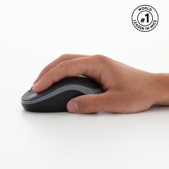 Logitech клавиатура беспроводной комплект 920-004508, 10 м, QWERTY, черный, 36 месяцев работы от батареи, 3 кнопки (920-004508)
