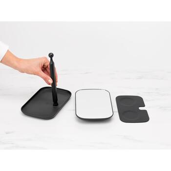 Brabantia ReNew зеркало с полкой 280702, 28.3см, 20см, 12.6см, 400г, пластик, регулируется на 360°, нескользящее основание (280702)