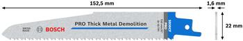 Zobenzāģiem PRO THICK METAL DEMOLITION S930CF ASMENS BOSCH 2608657527 (2608657527)