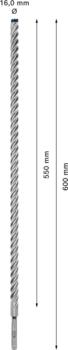 Triecienurbis SDS plus-7X 16x550x600mm, 1 gab., Perforatora urbjiem EXPERT SDS PLUS-7X TRIECIENURBIS PERFORATORIEM, 2608900134, BOSCH (2608900134)