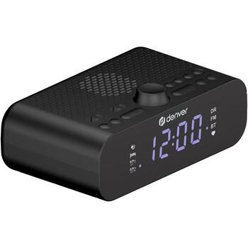 Denver Радио будильник CRD-515 111131100050, 230V, 3.5'', FM радио, Bluetooth, USB-C зарядка, будильник (111131100050)